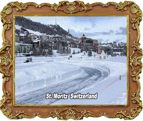 St. Moritz Kühlschrankmagnete, Motiv: Schweiz, Touristen-Souvenir, Kühlschrankdekoration, Magnet