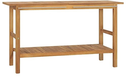 JUDYY Waschtisch Massivholz Teak 132x45x75cm, Waschbeckenunterschrank, Badezimmerschrank, Badezimmermöbel, Badschrank, Badezimmer Unterschrank, Badezimmer Möbel, Bad Unterschrank Waschbecken