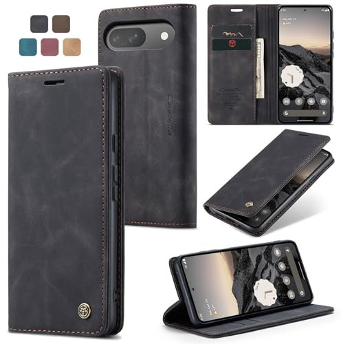 owlhold Funda para Google Pixel 9/Pixel 9 Pro,Funda Avanzado PU Piel [Tarjetas y Billetera][Soporte Plegable][Cierre Magnético] Antigolpes Libro Case Carcasa para Google Pixel 9/Pixel 9 Pro -Negro