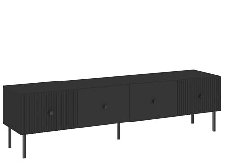 Oggi Mobile TV Neli antracite 180 cm 2 ante Mobile TV Stand utilizza pannello laminato in legno. Perfetto per il tuo soggiorno!
