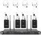 Phenyx Pro Système de Microphones sans Fil à Balayage Automatique UHF à 4 canaux, 4 Bodypacks avec Casques/Micro de Parapluie, 4x40 Fréquences, Couverture 328ft, Micro pour Eglise, DJ(PTU-7000-4B)