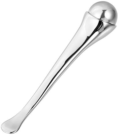 MUSISALY Eye Cream Applicator Massage Spoon Metal Facial Tool for Dark Circles and Skin Tone Improvement Compact and Lightweight Beauty Device for Daily Skincare Routine