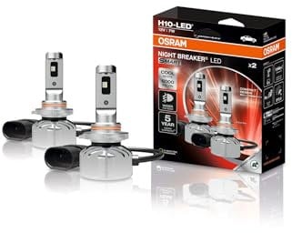 Osram NIGHT BREAKER LED SMART H10; LED-Nebelscheinwerfer mit Straßenzulassung; breiterer Nebellichtstrahl; 6000K; 2 Lampen, Weiß