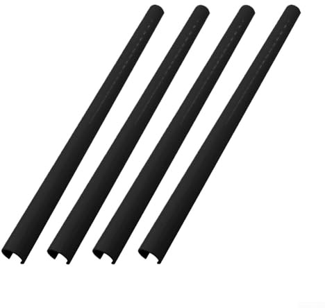 Besttoolifes 200/300/500mm X 15Mm Radiator Pipe Covers - Pipe Covers- Radiator Pipe Covers Set Of 4 Adjustable Length(Black-300mm)