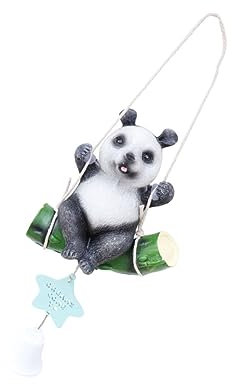 Yardwe Panda-Windspiel Großer Glockenanhänger Für Die Türdekoration