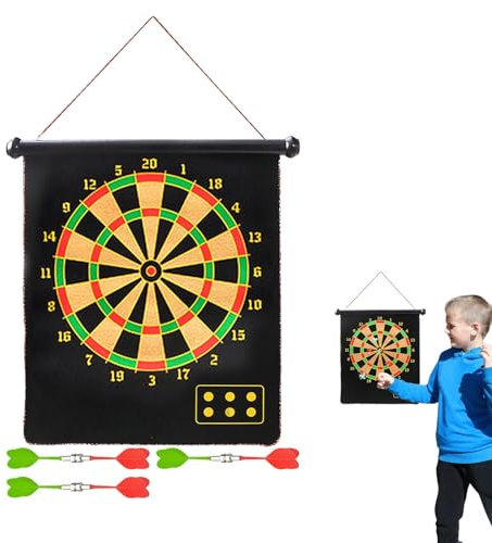 Smileshiney Dart Board Magnetic, Magnetic Dart Board für Kinder,Innen- und Outdoor -Spiel | Magnetisches Dartboard für Kinder Erwachsene Innen im Freien im Freien, doppelseitig, doppelseitig