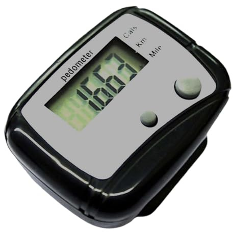 Accurate Step Counter, Compact Walking and Running Pedometer with Clip Tracks Distanz in / km für Männer, Frauen, Kinder & Senioren, pflegende gesunde Kleidung, 4,8 x 3,5 cm