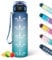 HoneyHolly Botella Agua, 500ML, A Prueba de Fugas Botellas de Agua, Reutilizable Botella Agua Gimnasio, con Marcador de Tiempo, Botella para Correr, Andar en Bicicleta, Trabajar, Ir a La Escuela