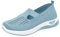 Zapatos ortopédicos casuales para mujer, de malla transpirable, sin cordones, para caminar, con soporte de arco, tenis ortopédicos para fascitis plsntar, sandalias elásticas planas ortopédicas