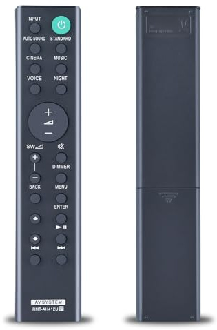 TCNOUMT RMT-AH412U Replacement Remote Control Compatible with Sony HT-S40R 5.1ch 600W Soundbar Home Cinema System Speaker HT-S700RF HT-S20R SA-WS500RF SS-S20R SA-WS20R SS-SS700RF SS-S40R HTS40R