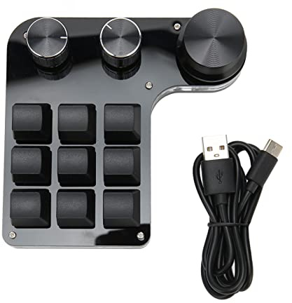 Yctze Einhandes RGB-Mechanik-Tastatur-USB-Gaming-Tastatur für PC mit Knöpfen und Plug & Play-Komfort