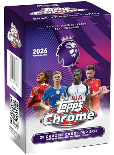 2026 Topps Chrom-Premier-Liga-Fußball, werksseitig versiegelt, Vorteilsbox
