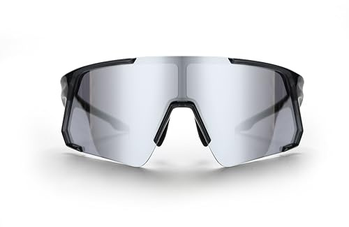 Fahrradbrille Sonnenbrille Herren Damen, Schnelle Brille mit Verstellbarem Bügel,Rennrad Brille Sportbrille, UV400 Starker TR90 Frame, Schutzbrille für MTB Rennrad Radfahren Biking Laufen Enduro, Grau