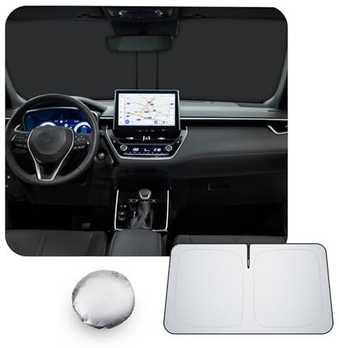 [Upgrade] CDEFG Compatible con Toyota Corolla Cross Hybrid XG10 2021-2025 2026 Protección Solar Cubiertas Parasol Parabrisas Delantero Parabrisas Auto Parasol Accesorios