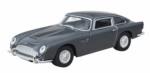 Toi-Toys Aston Martin DB5 1964 Modellauto 12cm aus Metall mit Rückzugmotor Modell Auto Spielzeugauto Spielzeug 4-Varianten 02 (Grau-Metallic)
