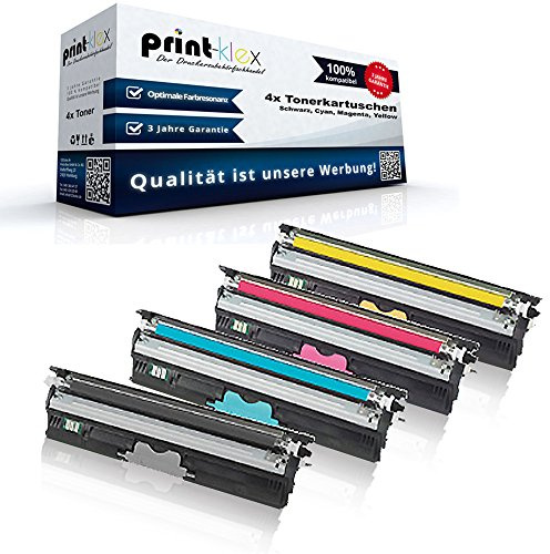 Print-Klex XXL Toner kompatibel für Konica Minolta Magicolor QMS1600 1600 Magicolor 1600W Magicolor 1650EN Magicolor 1650EN D Magicolor 1650EN DT Magicolor 1680MF Magicolor 1690MF Schwarz Cyan Magent