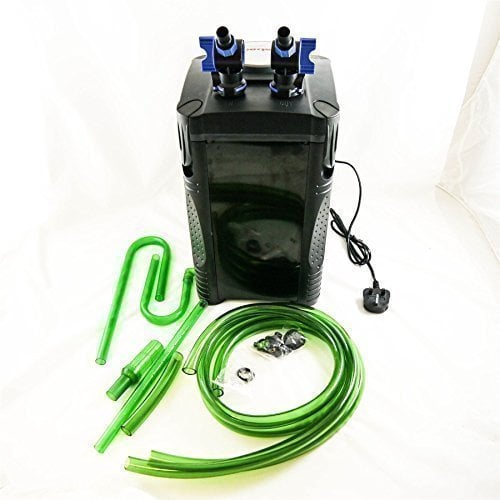 Jebao 404 External Canister Aquarium Filter 20w 1200 LPH One Touch Prima - 4 Media Baskets Containg Foam, Activated Carbon, Ceramic Rings and Bio-balls