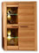 Stella Trading Nature Plus Vitrine (niedrig) aus Kernbuchenholz teil-massiv - Glasvitrine inkl. Qualitätsglasböden und LED Beleuchtung - 85 x 127 x 40 cm (B/H/T)