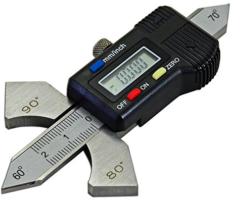 RIVERWELD Calibro per Saldatura a 4 Angoli Display corpo 60°, 70°, 80°, 90° Controlla l'altezza della saldatura Spessore del filetto Angolo di Smusso