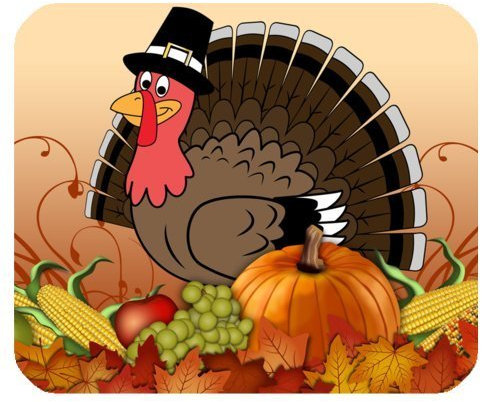 Gaming MousePad - Happy Thanksgiving day Harvest Festival Rectangle Mouse Pad Size(9.84x7.87)