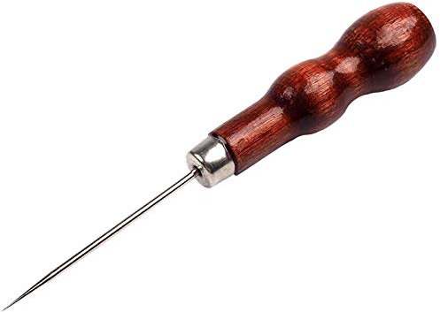 1 Ahle/Vorstecher mit Holzgriff, 12,5cm lang