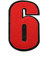 RECHERE 0-9 Number Embroidered Iron On Patch Applique (red 6)
