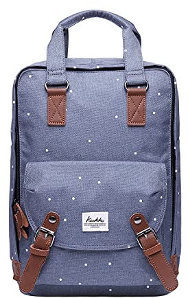 KAUKKO Stylisch Laptop Handtasche Schulrucksack Daypacks (Grau JNL-06-09-FBA)