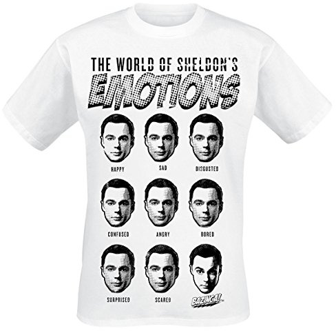 The Big Bang Theory - T-Shirt Sheldons Emotions 3XL - Blanc