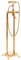 vidaXL Badewannenarmatur Freistehend Standarmatur Armatur Wannenarmatur Badewanne Dusche Handbrause Bad Edelstahl 99,5cm Golden Verchromt