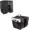 M-Wave Unisex – Erwachsene Amsterdam Double Gepäckträgertasche inkl. Regenhaube, schwarz/weiß