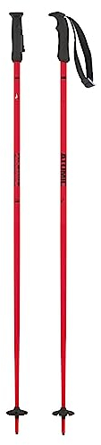 ATOMIC AMT Skistöcke - Rot - Länge 120 cm - Hochwertiger 3* Aluminium Skistock - Ergonomischem Griff am Stock - Verstellbare Handschlaufe - Stöcke mit 60mm-Pistenteller