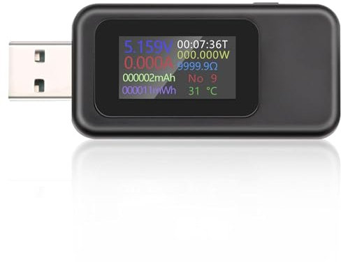 Tester USB Telituny, Tester USB 3.0 4-30 V 0-5 A, Voltmetro digitale USB con display a colori per l'ispezione della qualità delle periferiche digitali 3c.