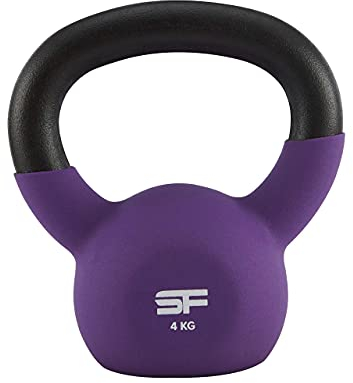 FiNeWaY Cast Iron Kettlebell with Coloured Neoprene Weight Exercise Strength Home Gym Fitness Exercise Kettlebell Workout Training (4)