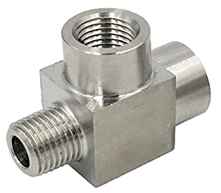 Raccords de tuyauterie M14 M16 M20 1/8 1/4 3/8 1/2 3/4 BSP filetage femelle 304 Tee-t-shirt en acier inoxydable Type 3 Way Tuyau haute pression raccord gaz