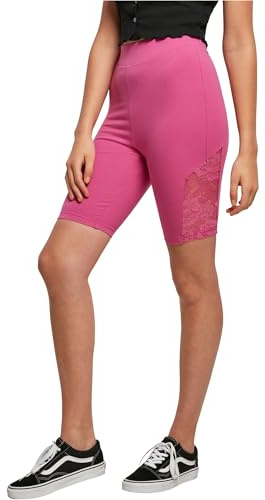 Urban Classics Damen Ladies High Waist Lace Inset Cycle Shorts