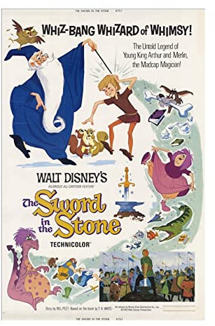 Spiffing Prints Walt Disney The Sword In The Stone Film – Klein – Halbglänzend – Gerahmter Kunstdruck