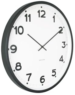 Karlsson Wanduhr New Classic - Weiß - Ø40,6cm | Rund - Modern - Eisen - Wanduhr Modern Wohnzimmer - Wanduhren