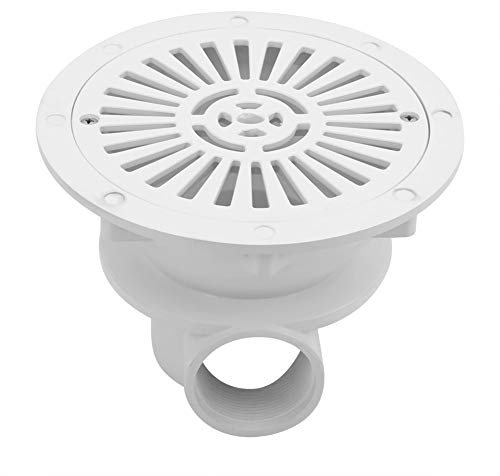 8.3 Inch Pool Main Drain Floor Drain, ABS Swimming Pool Main Drain Round Floor Drain G2 Water Inlet Draining Accessory Directional Flow Inlet Fitting, White