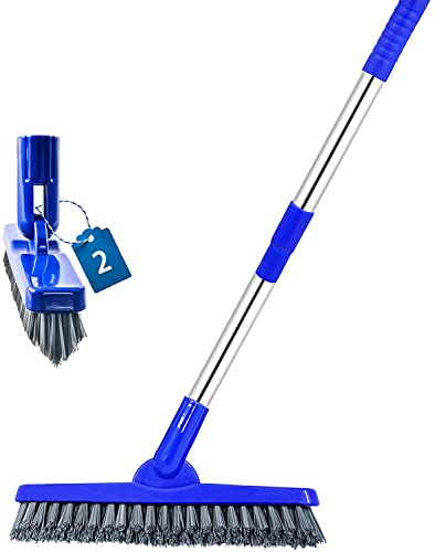 ITTAHO 2 cepillos para Juntas con Mango Largo, Cepillo Giratorio para Juntas – Cepillo Extensible y Duradero para Limpiar Juntas de baño, bañera, Azulejos, rodapiés y Ducha