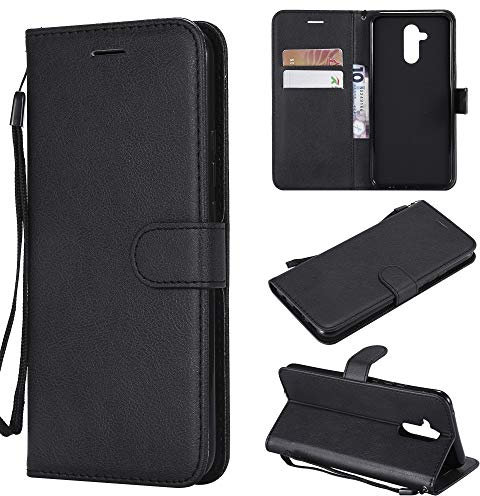 Custodia Compatibile con HUAWEI MATE 20 LITE (6.3) SNE-LX1 SNE-L21 SNE-AL00 COVER CASE STAND flip LIBRO GEL SILICONE protezione magnetica TPU ECO PELLE PORTAFOGLIO vano porta card (Nero)