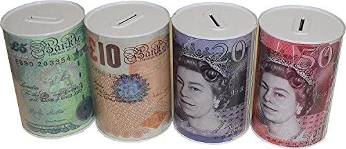 MVS Wholesale Novelty Money Saving Tin, 1 Sent At Random. 10 x 15cm In Size. Traditional Piggy Bank. All Ages. Gift shoppers, novelty item enthusiasts.