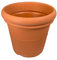 Design-Pflanztopf Lugano in Zwei Farben erhältlich aus Kunststoff XXL Blumentopf (Pflanztopf Farbe: Terracotta; 50 cm)