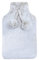 Sleepdown Faux Fur Rabbit Hot Water Bottle Bag Pom Pom with Soft Cosy Fluffy Cover for Neck Back Shoulder Pain Relief Large 2 Litre - 35 x 23cm - Cream