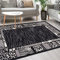 Mazovia Modern Teppich - Kurzflor - Teppich für Wohnzimmer, Schlafzimmer, Esszimmer - ÖKO-TEX Wohnzimmerteppich, Robust und pflegeleicht, Niedrige Florhöhe – Teppiche - grau schwarz 180 x 250 cm