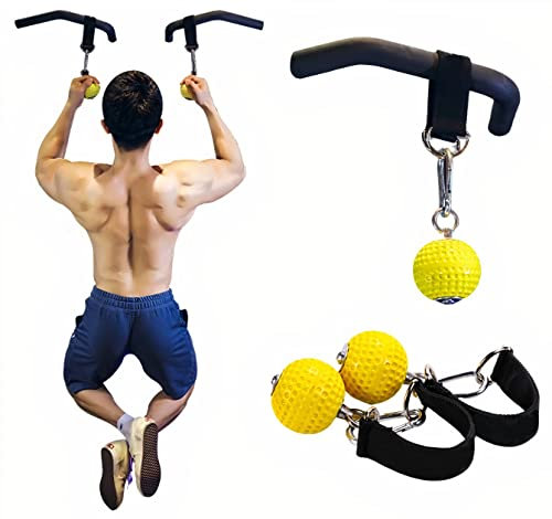 MuscleForge Bolas Agarre Entrenamiento – Grip Balls Para Escalada, Calistenia, Barra Dominadas – Textura Antideslizante Con Mosquetones – Fortalece Antebrazos y Manos – Set De 2, Carga 240 Kg
