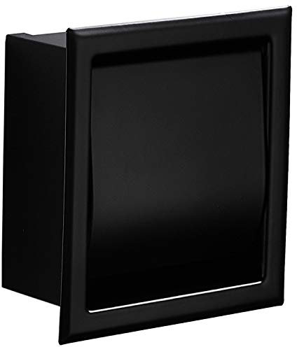 Porte-rouleau de papier toilette encastrable, double rouleau de papier en acier inoxydable, pour salle de bain, support mural pour papier