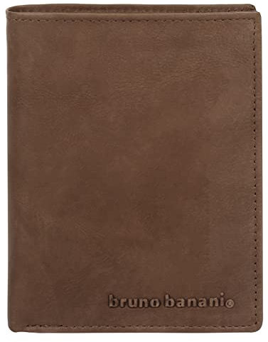 bruno banani kleine Geldbörse im Hochformat Echt Leder Herren | Elegante Geldbörse im klassischen Design, RFID-Schutz, 1 Münzfach, 9 Kartenfächer, 2 Scheinfächer, sichere Aufbewahrung | 021803