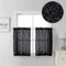 Lecloud Leia schwarze Volants, durchsichtige Café-Vorhänge, 61 cm Länge, Jacquard-Struktur-Blätter, Voile, Küchengardine mit Doppelstangentaschen, Clip, Bauernhaus, Schlafzimmer, Wohnzimmer, Volant,
