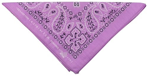 fashionchimp Bandana aus 100% Baumwolle, Premium-Qualität, Nicki-Halstuch für Damen und Herren, 50x50cm (Flieder) BAN33