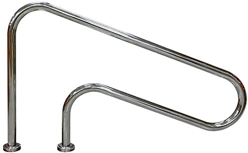 Swimming Pool Safety Hand Rail Stainless Steel Swimming Pool Hand Railing, Safety Grips for Ramp Railings, Easy to Assemble Spa Handrails for Inground